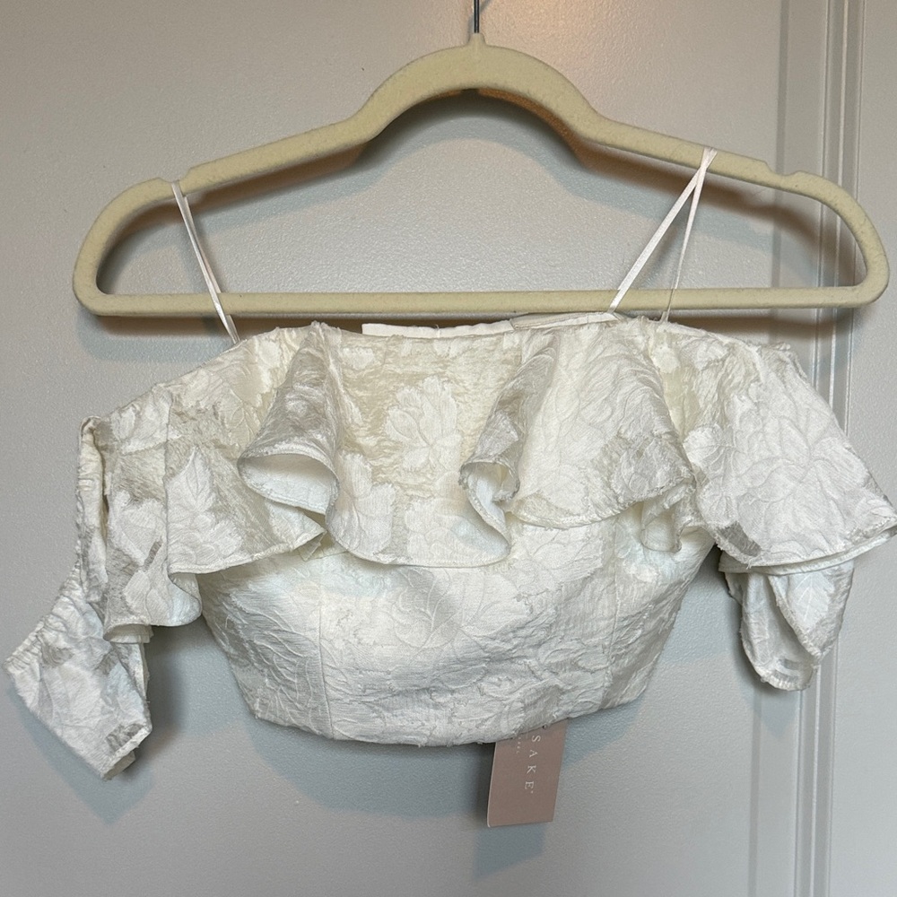 KEEPSAKE the Label Cream Floral Crop Top